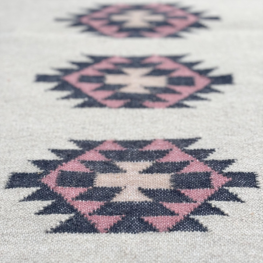 Handmade Vintage Multicolor Wool Dhurrie For Living Room